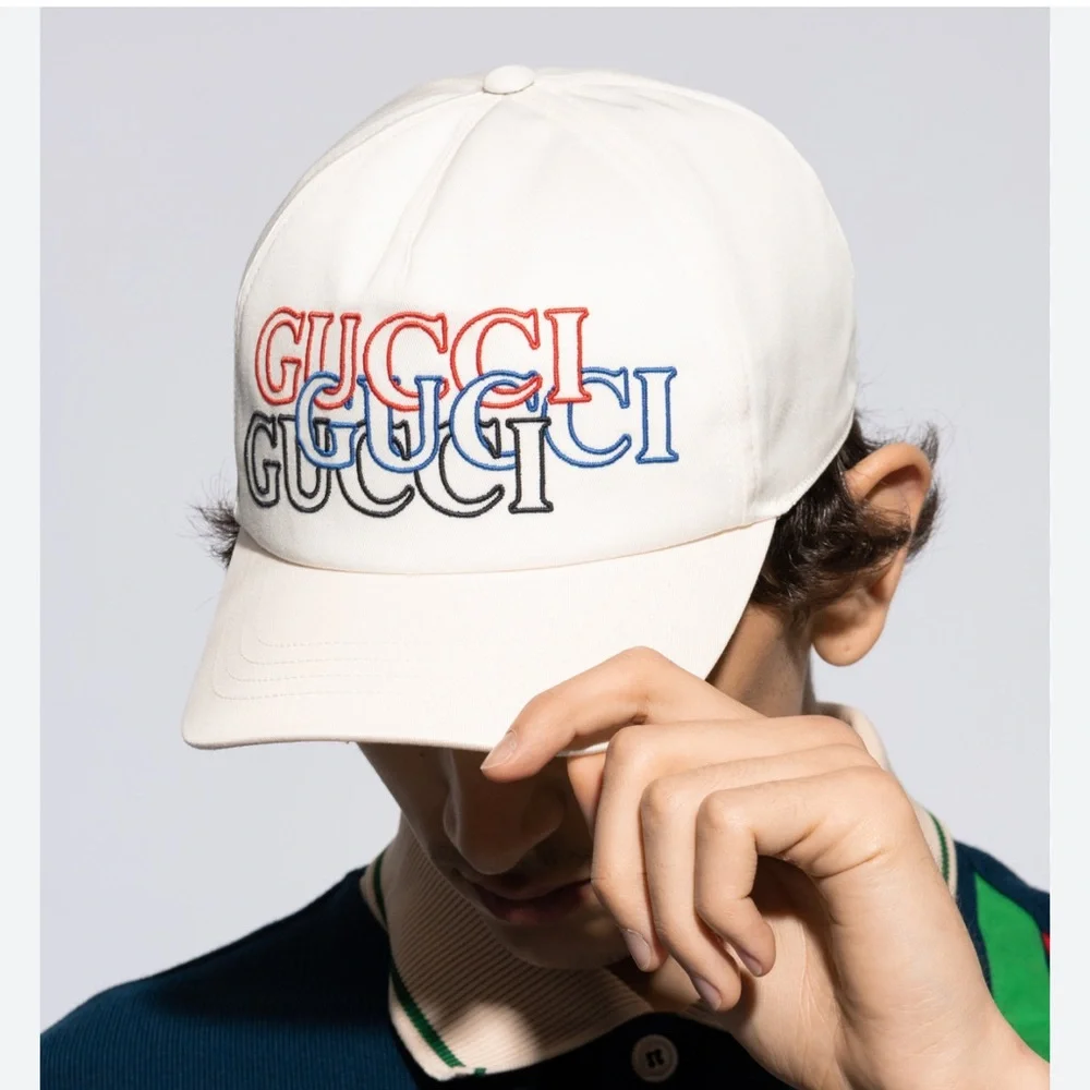 AUTHENTIC Gucci Cap with Multicolor Logo